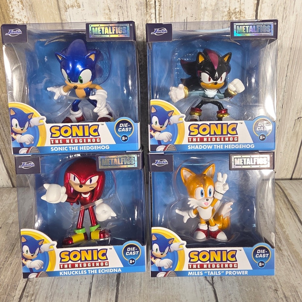 Jada Toys Sonic the Hedgehog Metalfigs Die-Cast Figure Set Sonic Shadow Knuckles